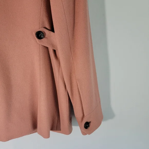 Anne Klein Salmon Pink/Peach 100% Cashmere Single Breasted Peacoat Blazer Size 8 - Picture 8 of 12